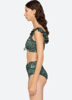 Fashion Sea New York Amara Bikini Top Green