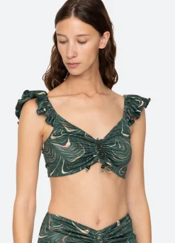 Fashion Sea New York Amara Bikini Top Green