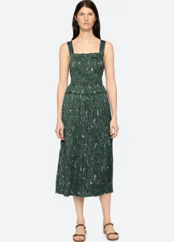 Sale Sea New York Amara Ruched Dress Green