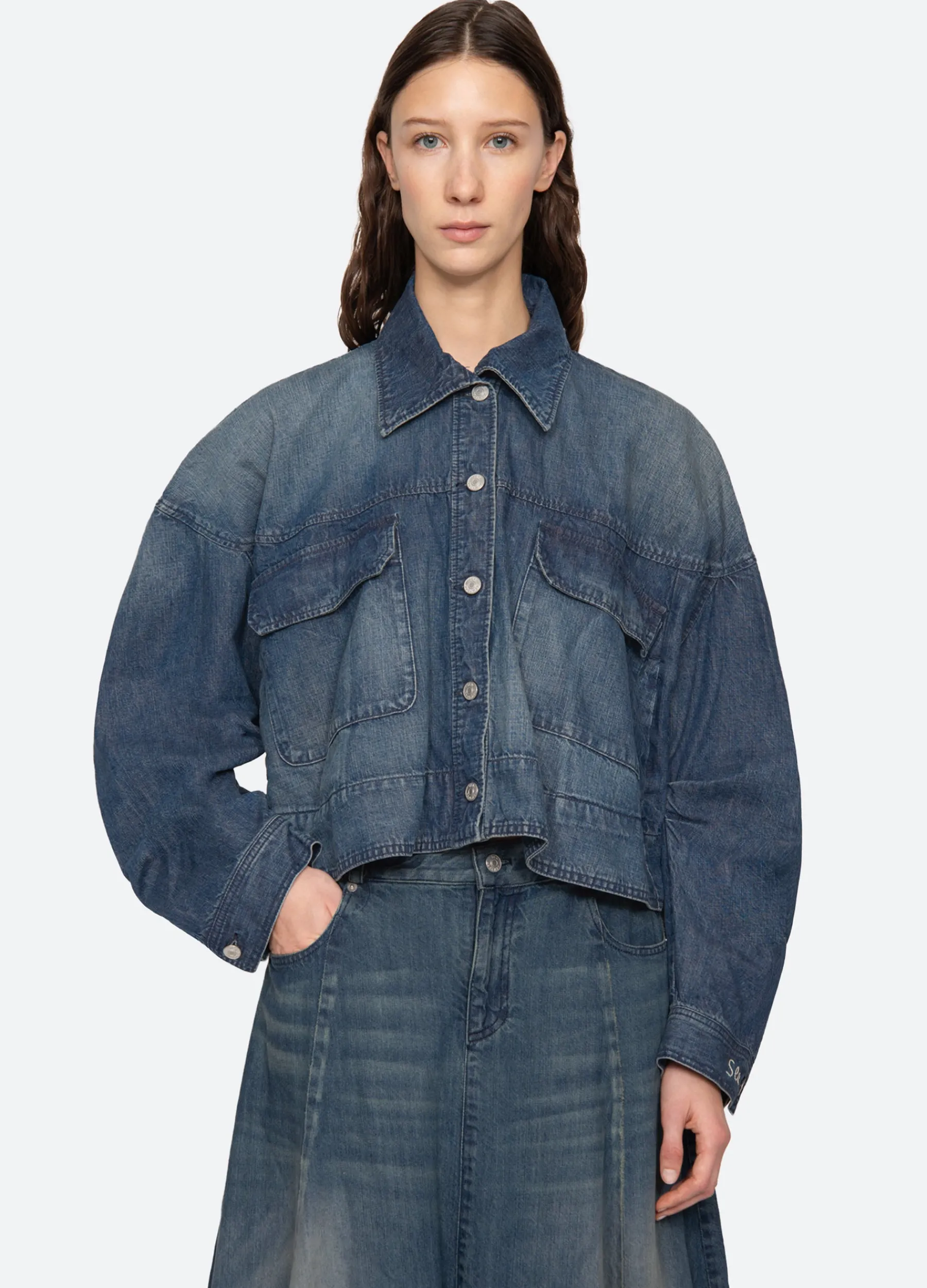 Best Sea New York Amari Shirt Jacket Blue