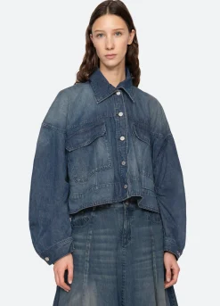 Best Sea New York Amari Shirt Jacket Blue