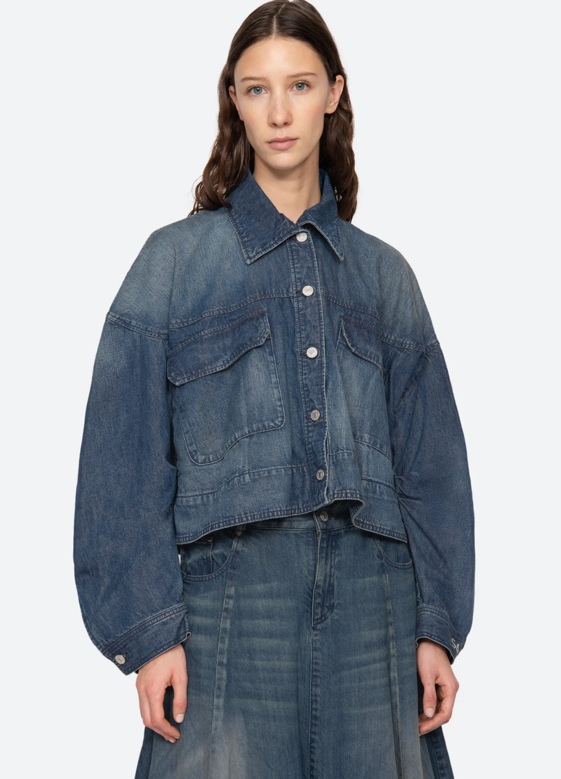 Best Sea New York Amari Shirt Jacket Blue
