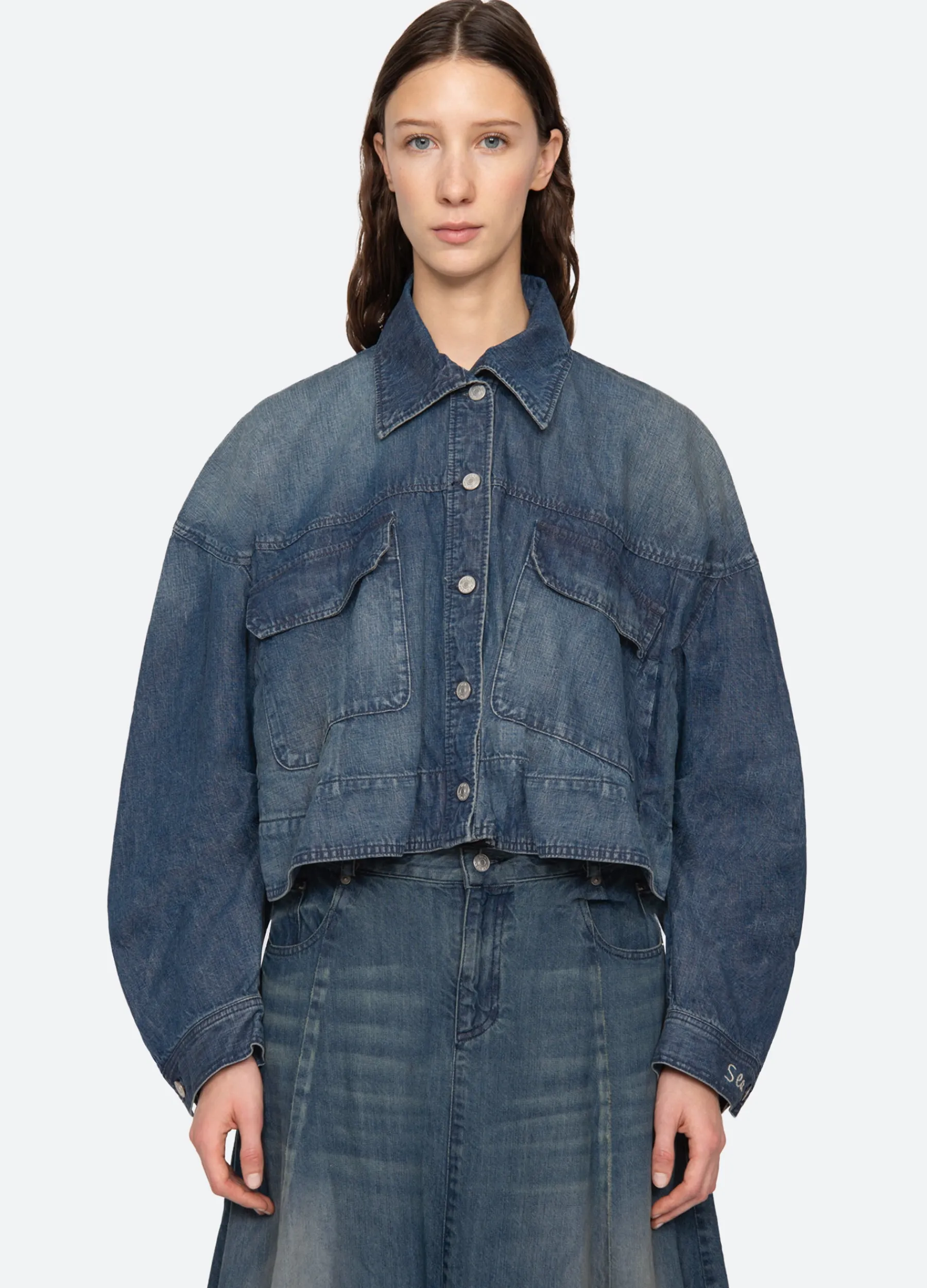 Best Sea New York Amari Shirt Jacket Blue