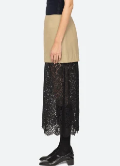 Outlet Sea New York Belle Skirt Khaki