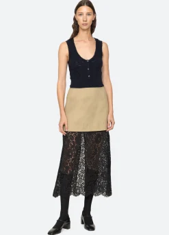 Outlet Sea New York Belle Skirt Khaki