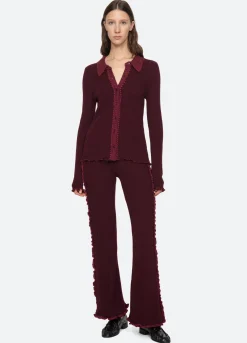 Fashion Sea New York Clare Pants Burgundy