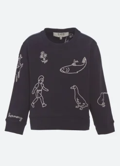 Fashion Sea New York Demi Kids Sweatshirt Navy