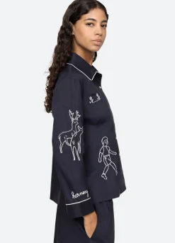 Online Sea New York Demi PJ Set Navy