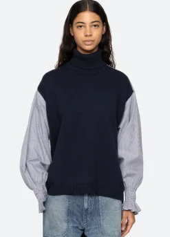 New Sea New York Devana Combo Sweater Navy