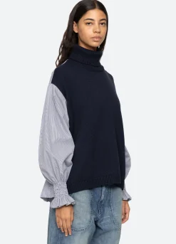 New Sea New York Devana Combo Sweater Navy