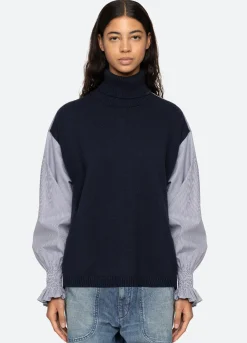 New Sea New York Devana Combo Sweater Navy