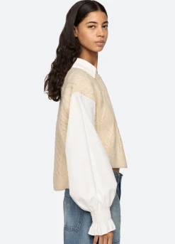 Sale Sea New York Devana L/S Sweater Cream
