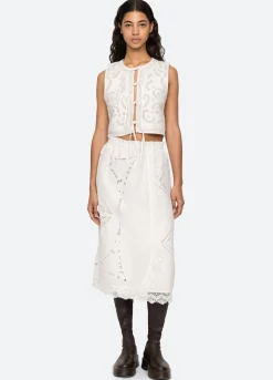 New Sea New York Edith Skirt White