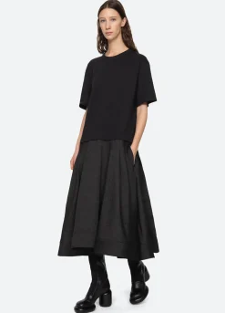 New Sea New York Elegi T-Shirt Dress Black