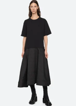 New Sea New York Elegi T-Shirt Dress Black