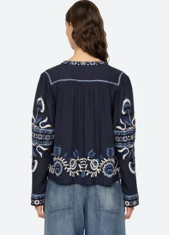 Online Sea New York Inga L/S Top Navy