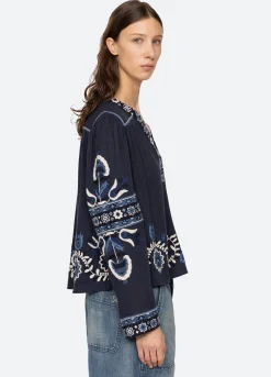 Online Sea New York Inga L/S Top Navy