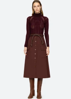 Sale Sea New York Kerith Skirt Burgundy
