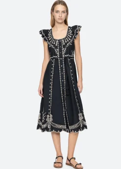 Online Sea New York Kingsley Midi Dress Black