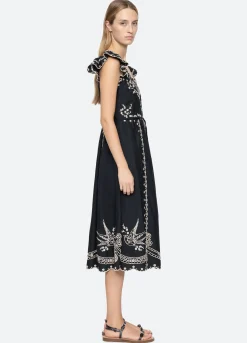 Online Sea New York Kingsley Midi Dress Black