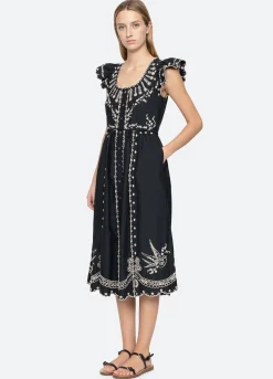 Online Sea New York Kingsley Midi Dress Black