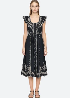 Online Sea New York Kingsley Midi Dress Black