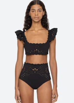 New Sea New York Liat Bikini Top Black