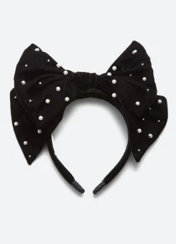Best Sea New York Pearl Headband Black