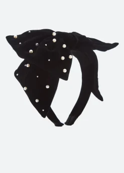 Best Sea New York Pearl Headband Black