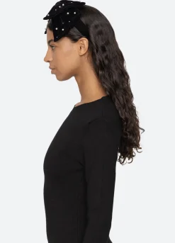 Best Sea New York Pearl Headband Black