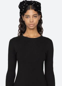 Best Sea New York Pearl Headband Black
