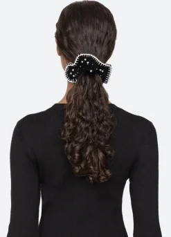 Clearance Sea New York Pearl Scrunchie Black