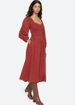 Outlet Sea New York Renata L/S Dress Brick