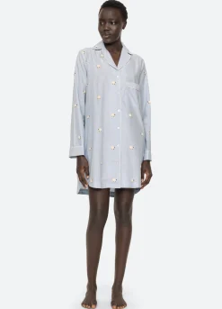 New Sea New York Sheep Night Shirt Sky