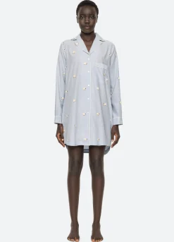 New Sea New York Sheep Night Shirt Sky