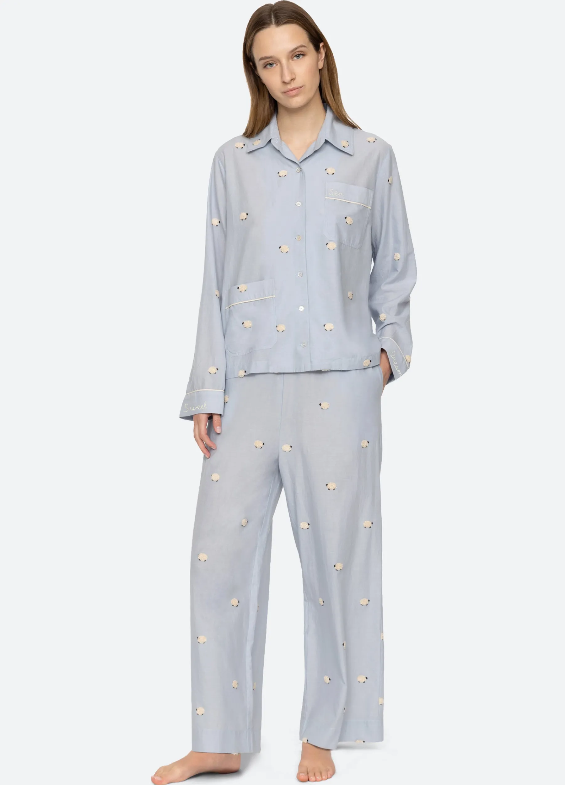 Fashion Sea New York Sheep PJ Set Sky