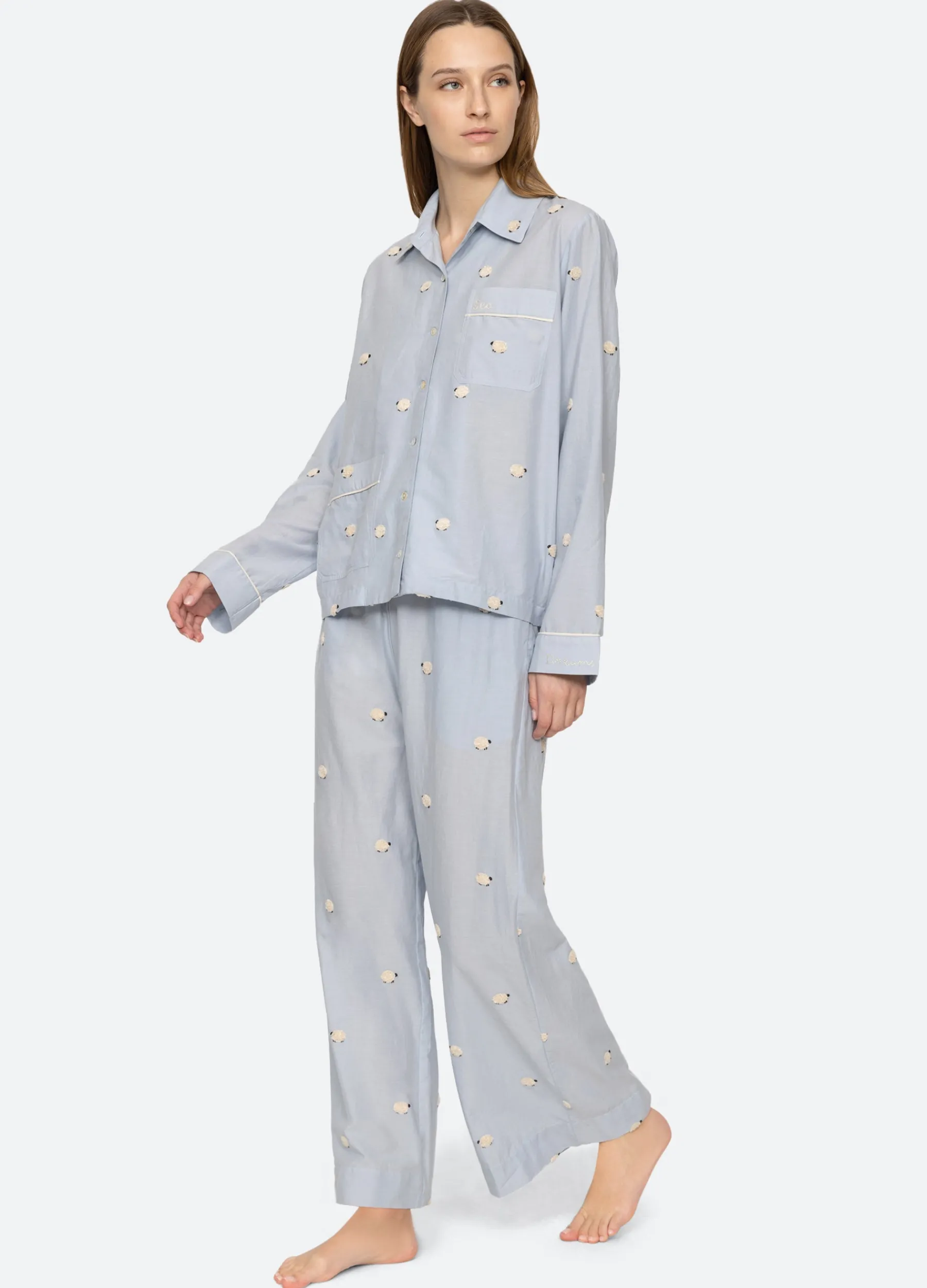 Fashion Sea New York Sheep PJ Set Sky