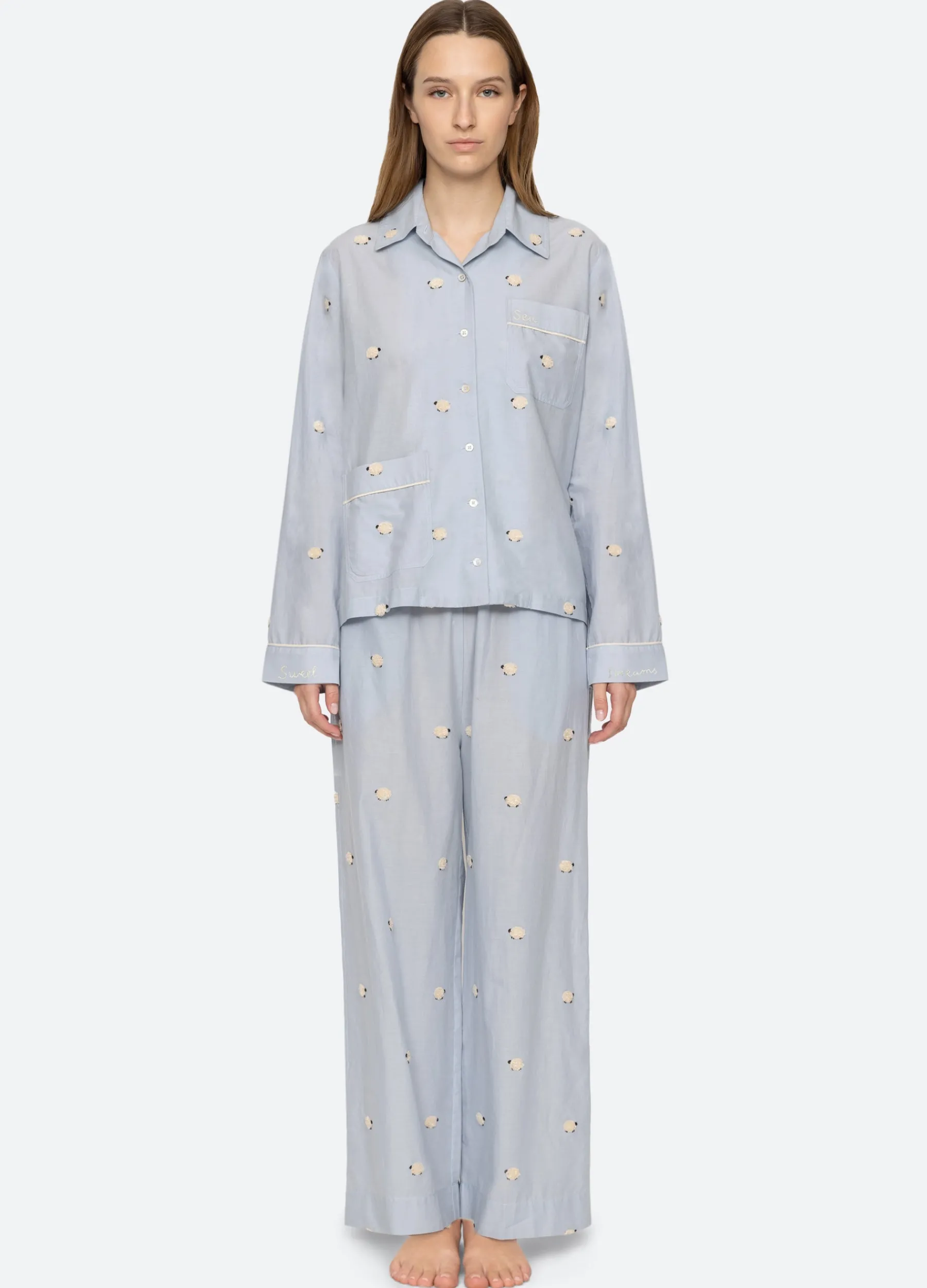 Fashion Sea New York Sheep PJ Set Sky