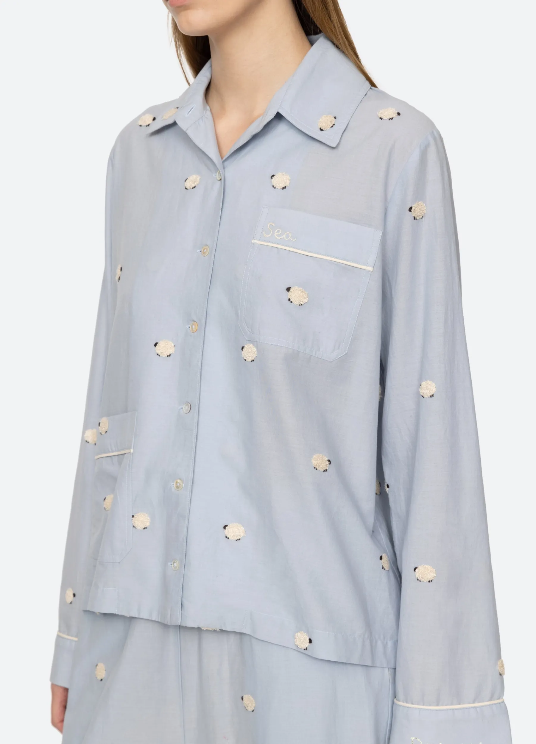 Fashion Sea New York Sheep PJ Set Sky