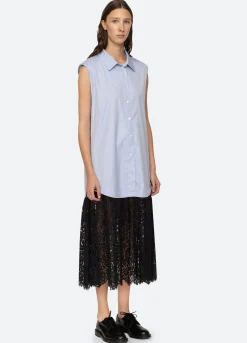 Clearance Sea New York Suzy Combo Dress Blue