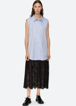 Clearance Sea New York Suzy Combo Dress Blue