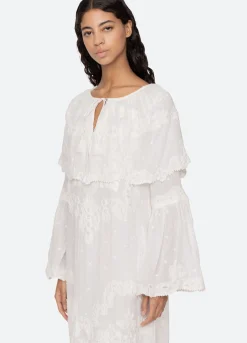 Sale Sea New York Vale Capelet Dress White