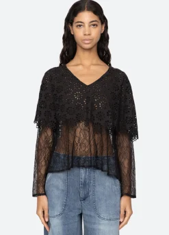 New Sea New York Vale Top Black