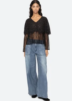 New Sea New York Vale Top Black