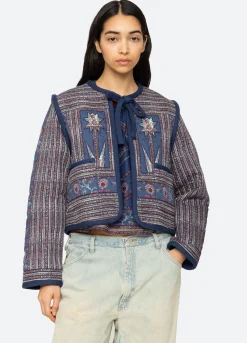 Online Sea New York Valeria Quilted Jacket Navy