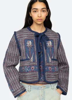 Online Sea New York Valeria Quilted Jacket Navy